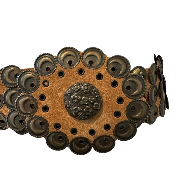 Aridza Bross Brown Suede Leather Decorative Belt main image 7